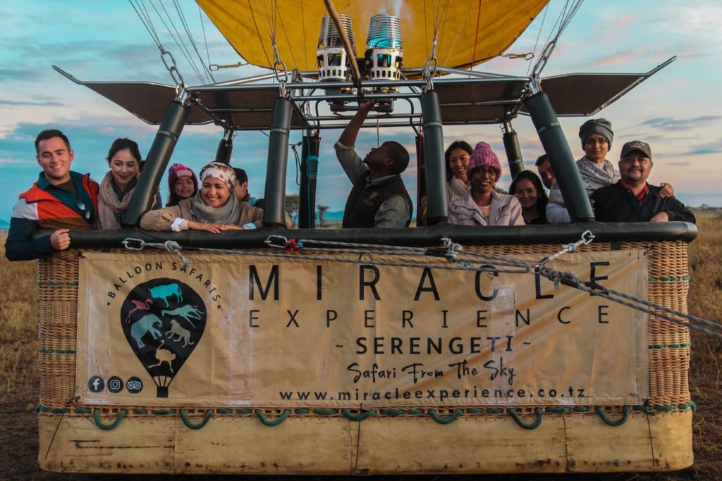 Miracle Experience Safari in mongolfiera prima del decollo