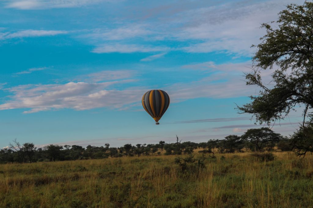 Expérience miraculeuse : décollage en montgolfière pour un safari au-dessus du Serengeti.