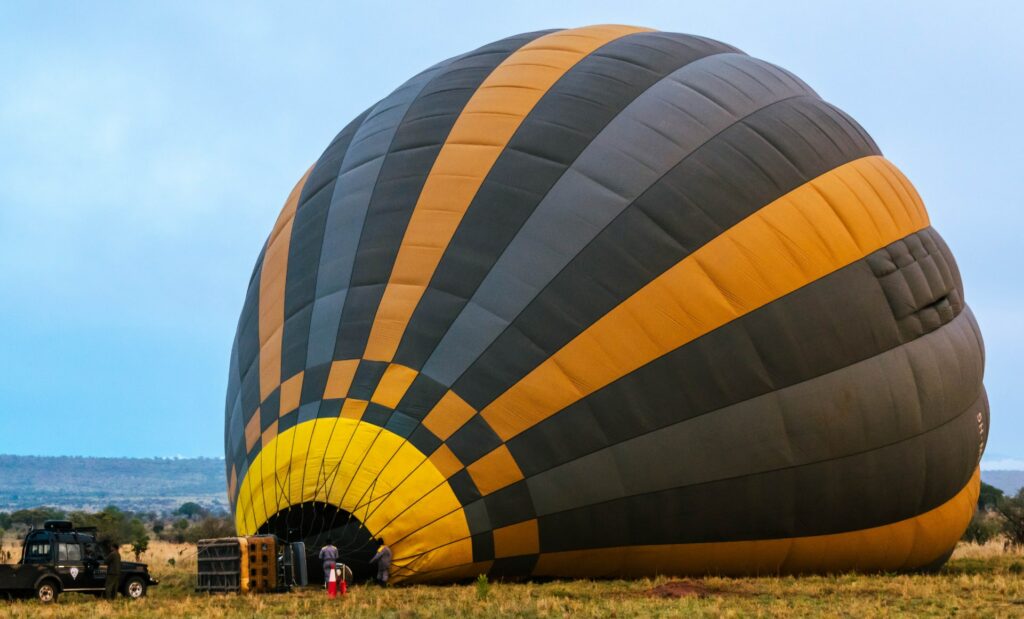 Ballon Miracle Experience sur le site de lancement